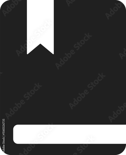 Free Download Book silhouette icon, vector illustration, isolated on white background - GFXLoad