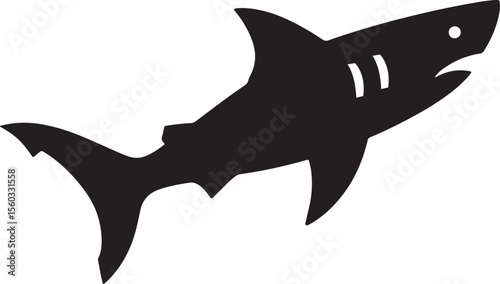 Shark Silhouette Vectors for Nautical and Adventure Designs.