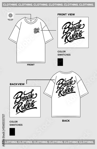 Mockup t shirt streetwear typography