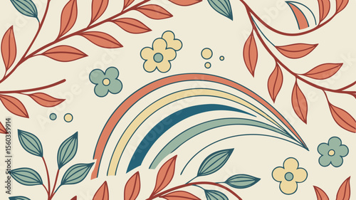 Playful Curvy Organic Shapes Abstract Vector Art