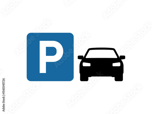 Parking Spot Icon Simple Car Parking Symbol Design