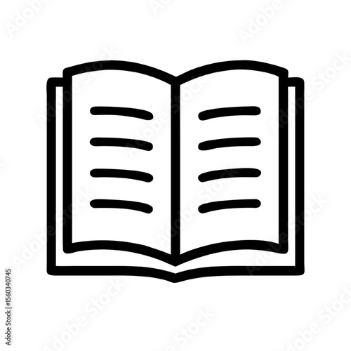 Open Book Icon A Vector Illustration of an Open Book