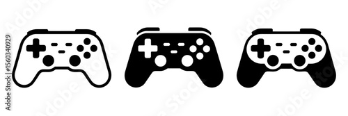 Gaming Controller Icons Versatile Designs for Game Development and UI