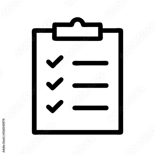 Checklist Icon Clipboard with Checkmarks - Vector Illustration