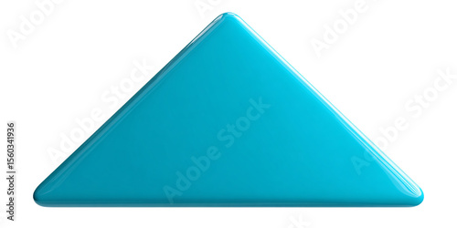 Free Download Glossy turquoise triangle on black background 3D rendering of geometric shape for abstract design and modern technology concepts - GFXLoad