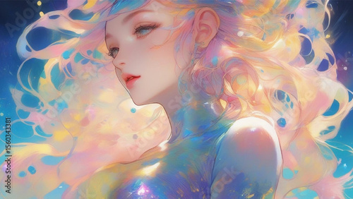 神秘的な女性の横顔