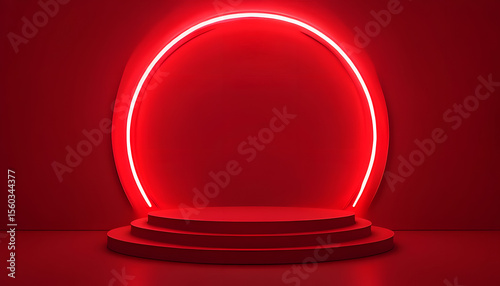 3d render of a red carpet