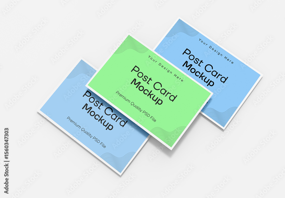 Three Postcard Mockup Stock Template | Adobe Stock