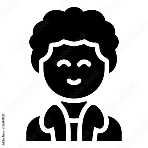Curly man with blazer