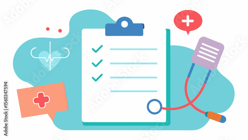 A closeup of a doctors handwritten note detailing a patients diagnosis of a neurodegenerative disease and the recommended treatment plan to help slow the progression of symptoms.. Vector illustration