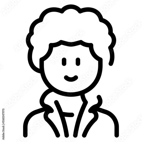 Curly man with coat