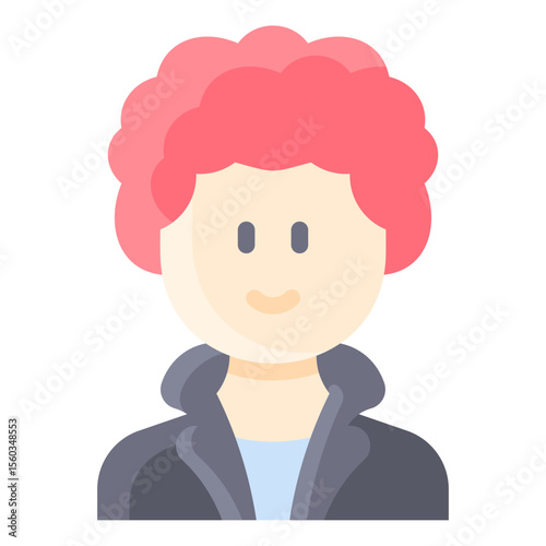 Curly man with coat