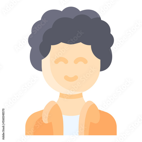 Curly man with blazer