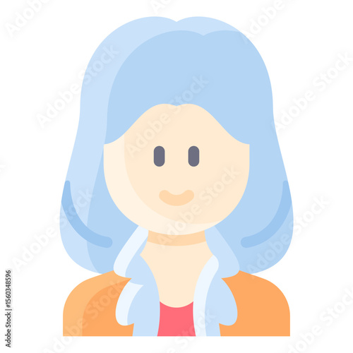 Long bob hair woman with coat jacket