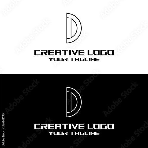 creative letter logo d design vector