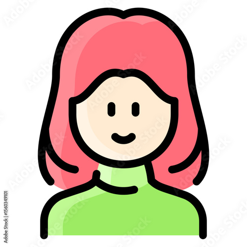 Long bob hair woman with turtleneck sweater