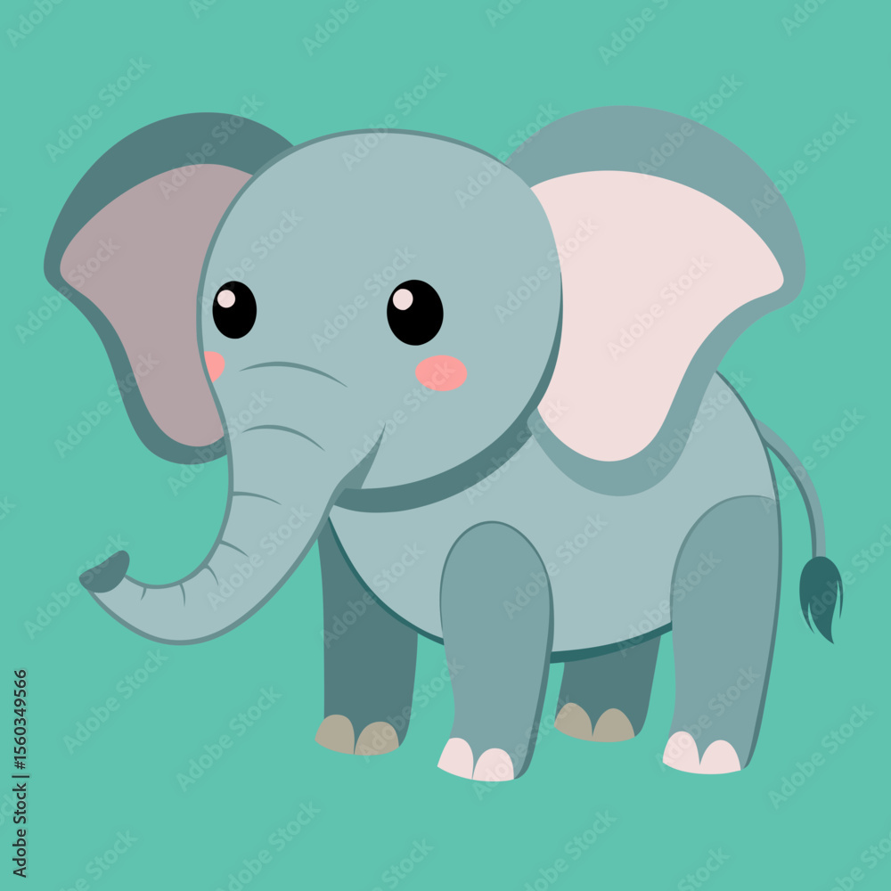 Obraz premium cute baby vector elephant