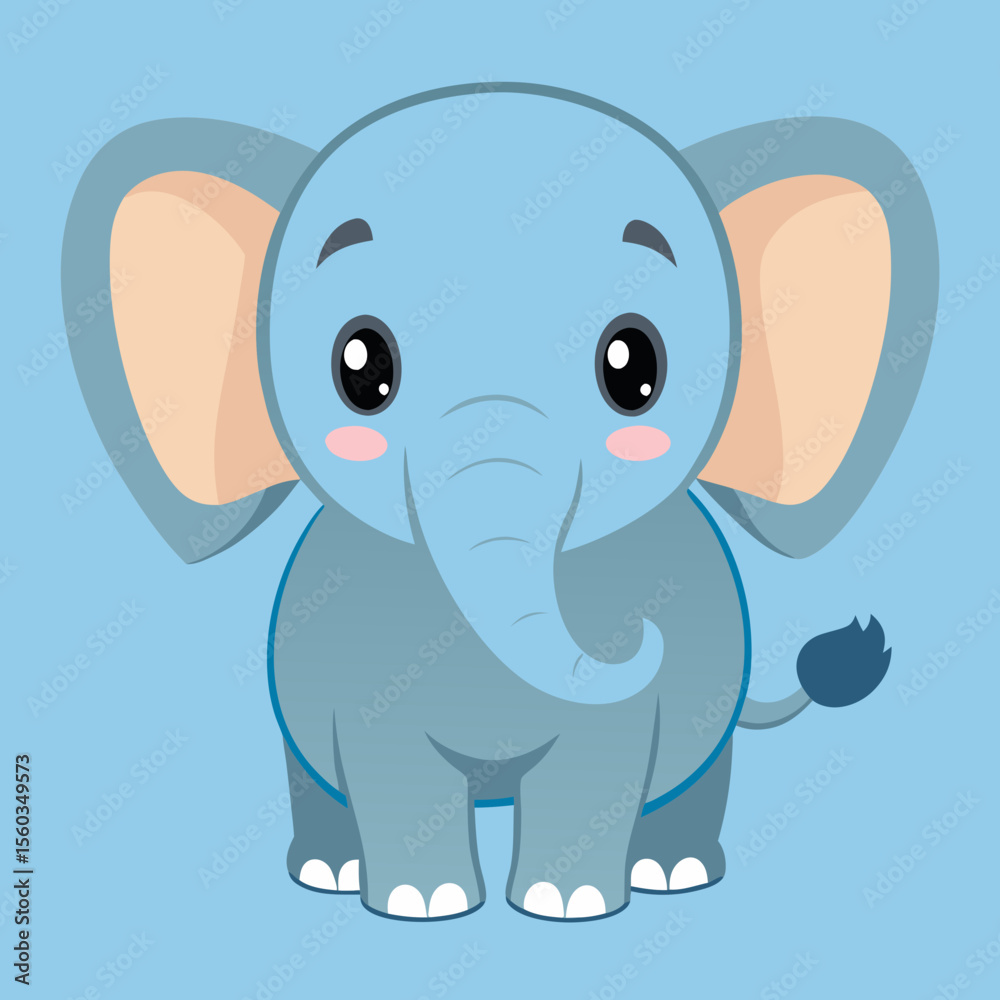 Fototapeta premium cute baby vector elephant