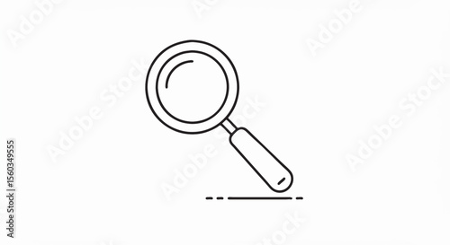 magnifying glass on white background