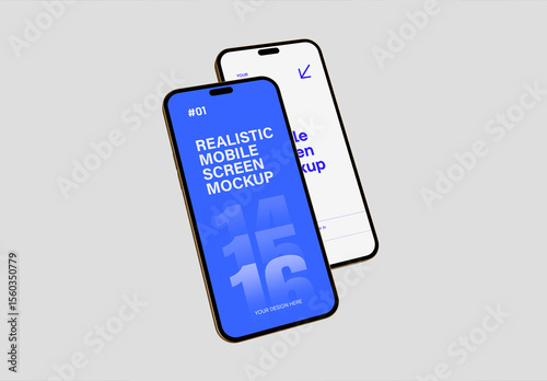 Two Modern Smartphone Mockup