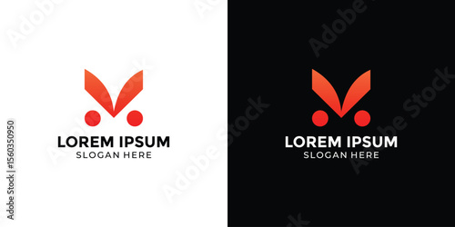 M letter logo design for company and agency
