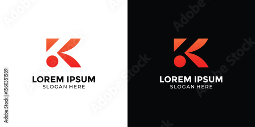 K letter logo design for company and agency