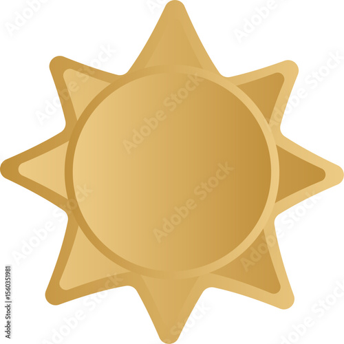Golden islamic badge frames in classic style