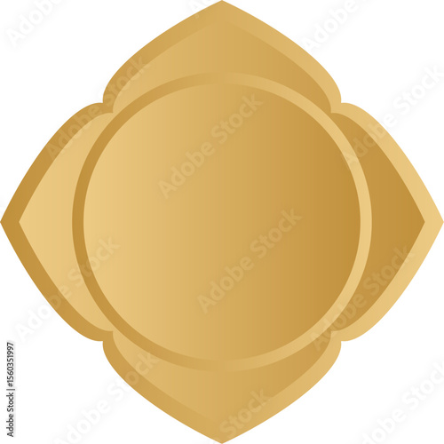 Islamic gold border frame and badge variation