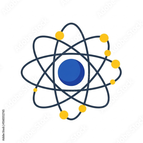 atom symbol on white background
