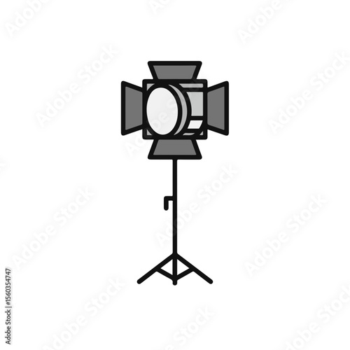 Illustration of a Studio spotlight with a simple look.
