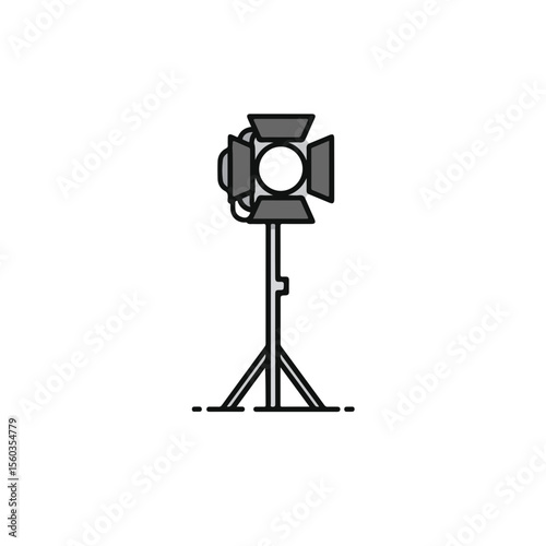 Studio lighting equipment on a stand. 