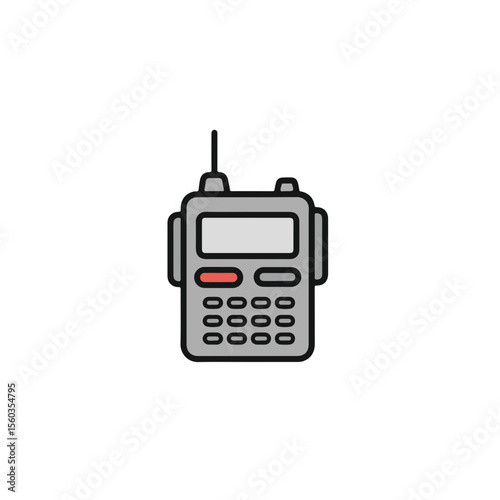 A single walkie-talkie illustration on an isolated background. 