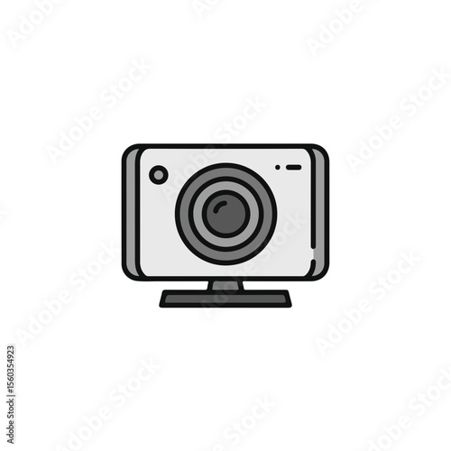 Webcam Icon: A simple and modern illustration of a webcam.