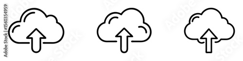  cloud icons representing cloud upload and storage