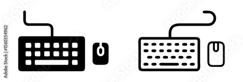  computer keyboard and mouse icon