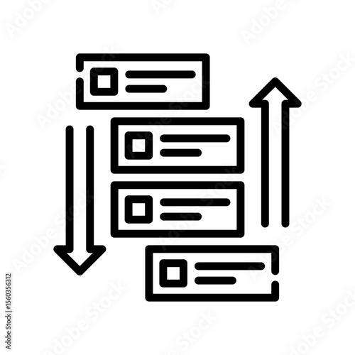 Prioritize line icon