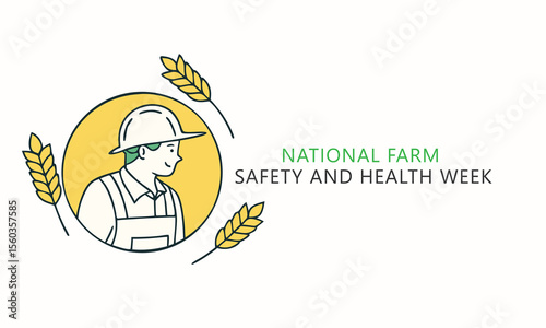 National Farm Safety and Health Week. Farm Safety concept Design. 
