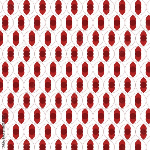 Seamless geometric pattern with red diamond shapes