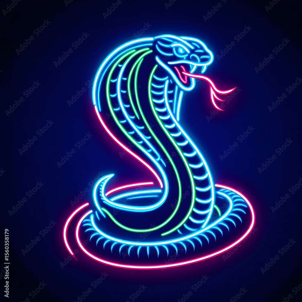 Fototapeta premium neon snake