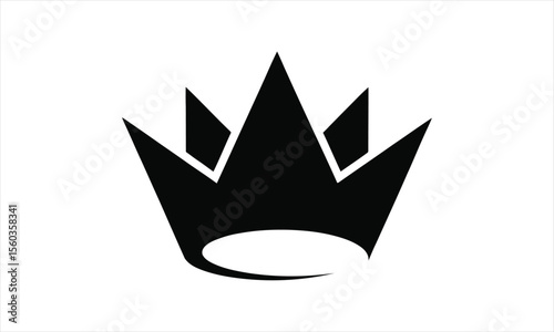 Elegant royal crown silhouette symbol of royalty and power