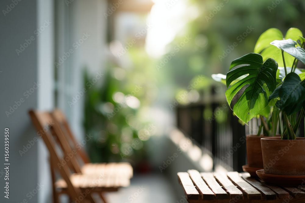 cozy balcony filled with lush green plants featuring simple decor items like small table and chairs cozy balcony filled with lush green plants featuring simple decor items like small table and chairs