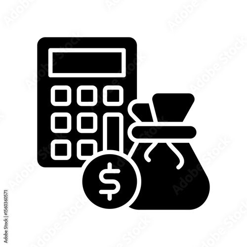 Budget glyph icon