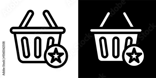 shopping basket line and glyph icon, outline and glyph vector sign, linear and glyph style pictogram isolated on white and black. ecommerce symbol, logo, icon, illustration