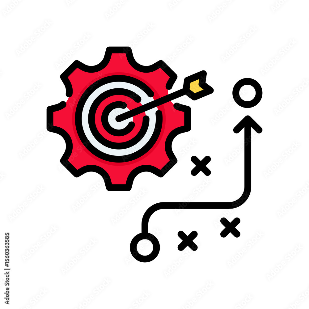 Strategy lineal color icon