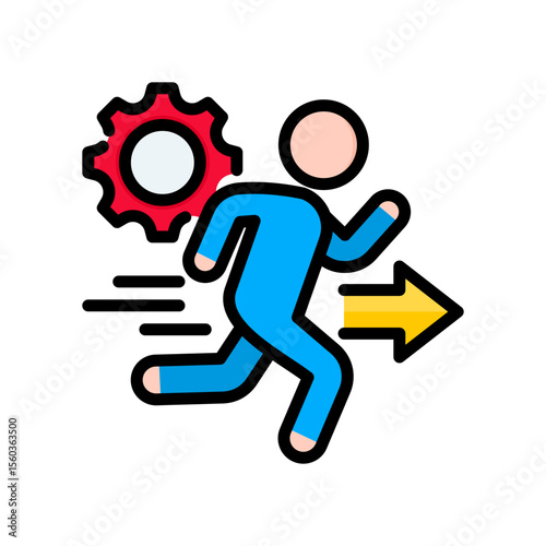 Action lineal color icon