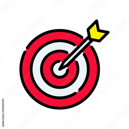Goal lineal color icon