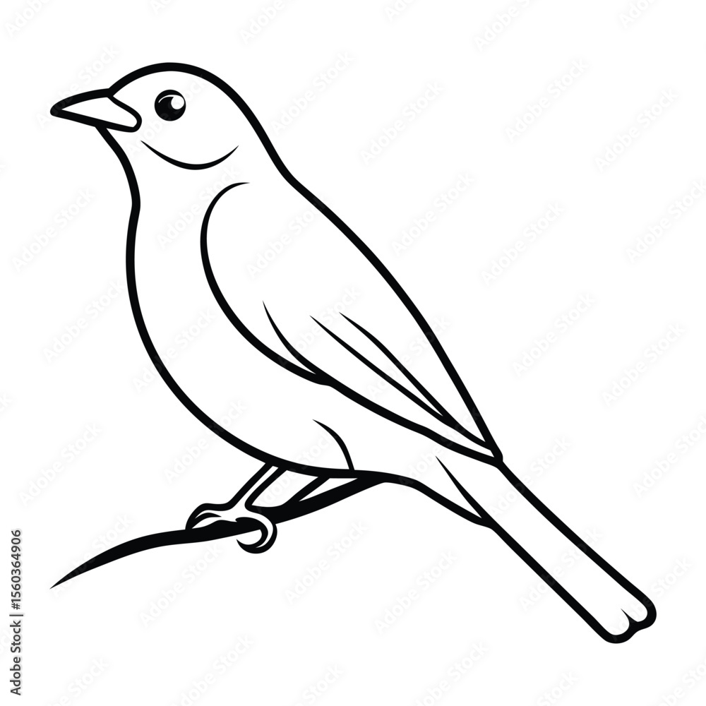 Obraz premium vector illustration of a bird