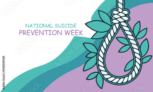 National Suicide Prevention Week. Suicide design Background.