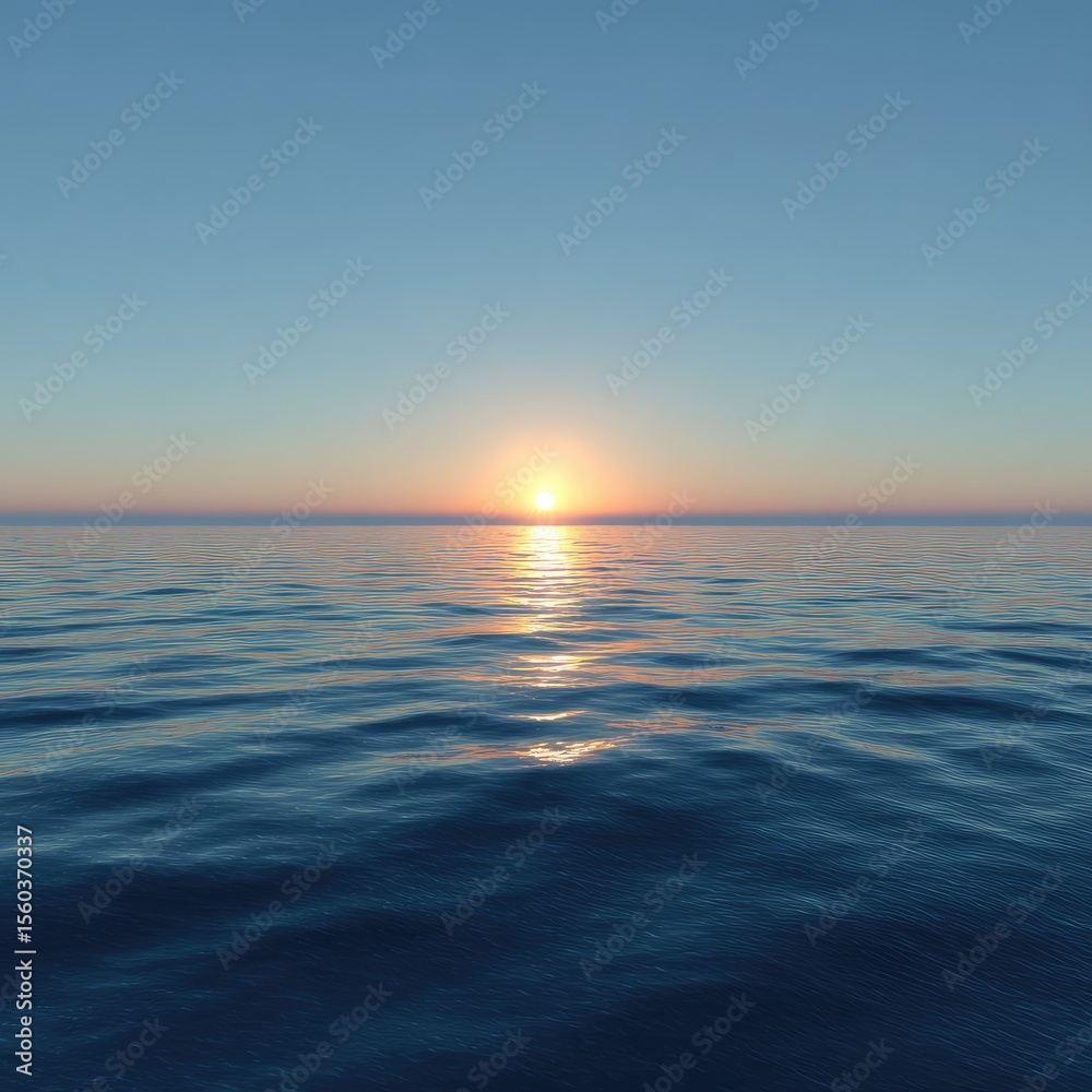 Obraz premium Calm ocean sunset