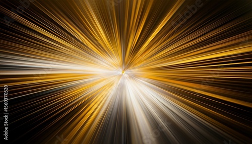 abstract radial blur zoom surface in yellow and white tones on black background spectacular breathtaking background with radial radiating converging lines